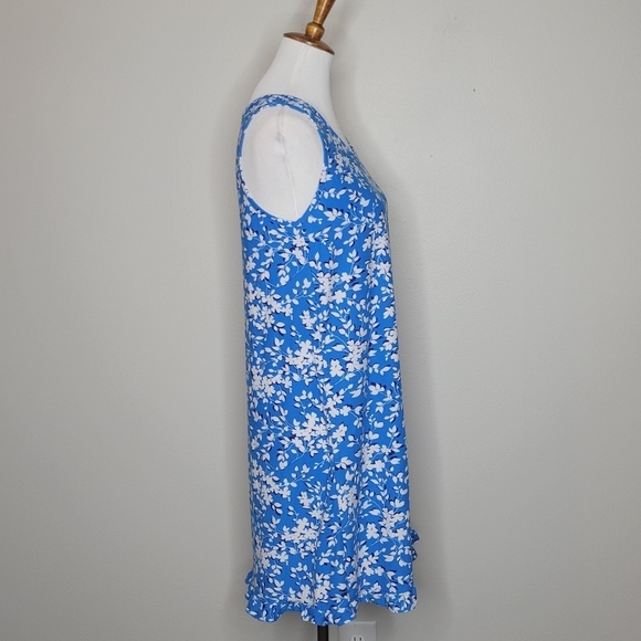 Draper James Floral Ruffle Nightie Blue Shadow Size S/M - Picture 5 of 8